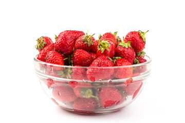 Fresh strawberry isolated on white background with clipping path