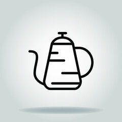 kettle icon or logo in  outline
