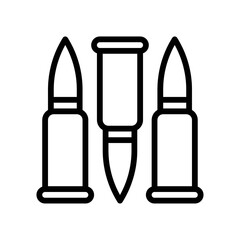 administrative related three gun bullets vector in lineal style,