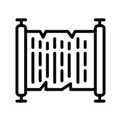 administrative related written text on page or map vector in lineal style,