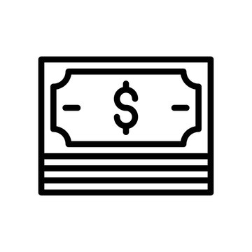 administrative related bundle of dollars vector in lineal style,