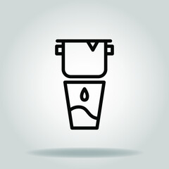 vietnam drip icon or logo in  outline
