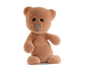 fluffy soft Teddy bear 3d-illustration design