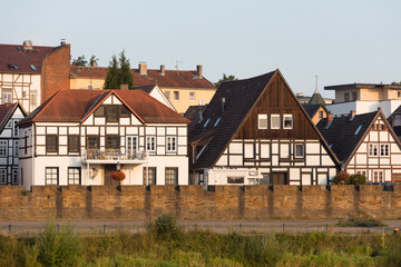 Fototapeta na wymiar Fischerstadt in Minden, NRW, Deutschland