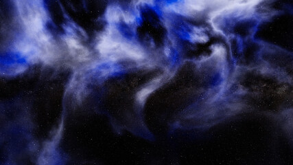 Obraz na płótnie Canvas Beautiful blue nebula with starfield