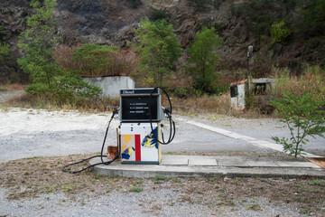 petrol pump at a petrol station