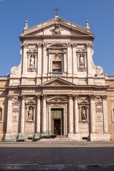 Fototapeta na wymiar General view of the baroque church, Saint Susanna at the Baths of Diocletian, Rome.