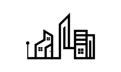 residence vector building logo