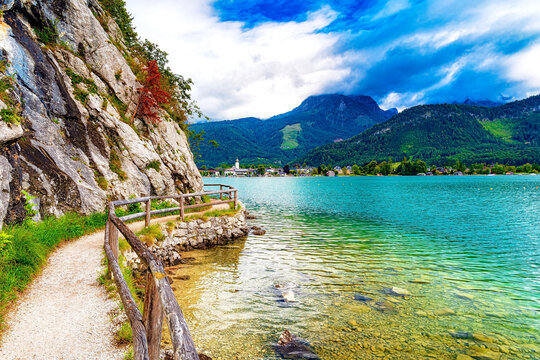 Wanderung um den B&uuml;rglstein bei Strobl am Wolfgangsee, Salzkammergut, &Ouml;sterreich