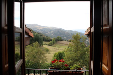 Views from rural house in Perrozo, Cantabria.