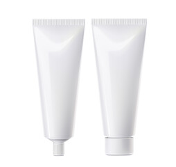 Vector realistic tooth paste tube white mock up