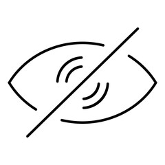 Do not spy glyph icon, web and mobile, not visible sign vector graphics