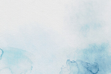 Soft blue watercolor abstract background. Watercolor blue background. - 376918302