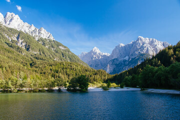Fototapeta na wymiar Scenic Landscape near the Vrsic Pass in Slovenia