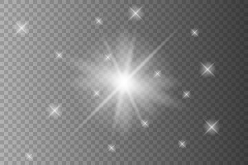 Shine light effect, png bright sparkle dust. Vector isolate