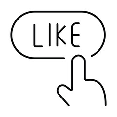 like sign, line icon - vector