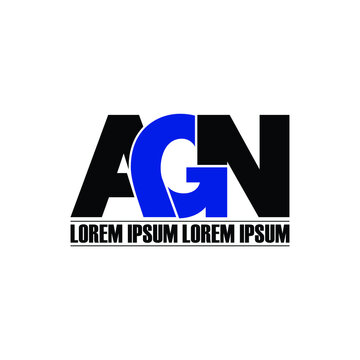 AGN letter monogram logo design vector