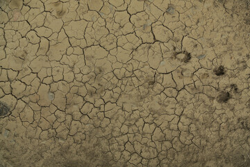 Tierra seca con grietas de sequía, textura