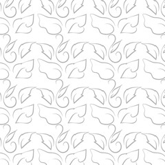 leaf line pattern on white background