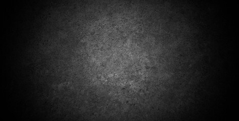 Naklejka premium Old wall texture cement dark black gray background abstract grey color design are light with white gradient background.