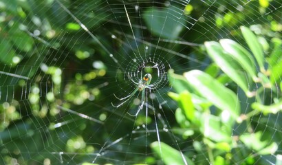 Tropical venusta spider on the web in Florida wild