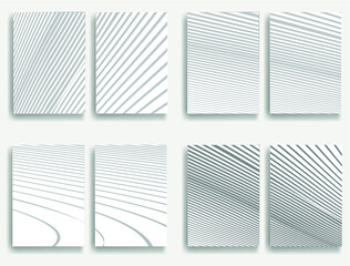 Abstract Vector Wave Stripes . Curved Lines .