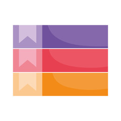 stack of books office isolated design white background