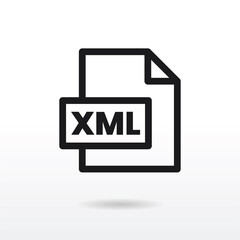 Xml file icon vector . XML sign