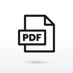 PDF file icon . pdf sign