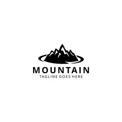 Creative Illustration vintage outdoor Simple Mountain Logo Design Vector