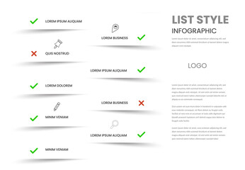 Paper infographic elements with shadows and outline icons, minimal modern infographics