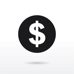 Dollar icon vector . money sign