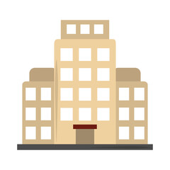 summer vacation travel, hotel building tourism, flat icon style