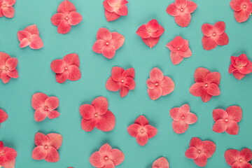 Springtime floral greeting card template.