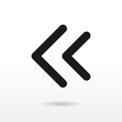 Left Arrow icon vector . Left sign