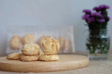 Fototapeta na wymiar Homemade butter cookies.sweets and food