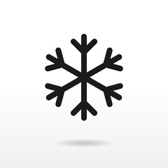 Snowflake icon vector . Cold sign