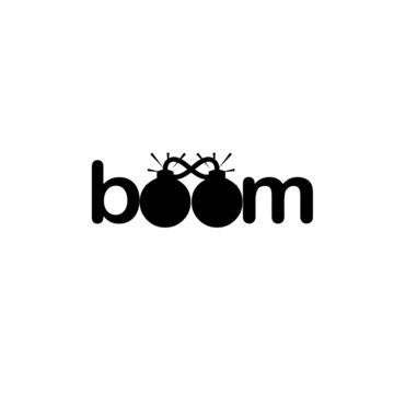 illustration of boom logo vector