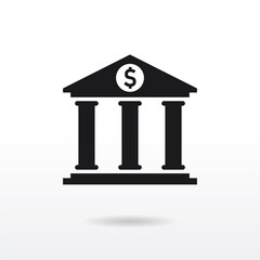 Bank icon vector . Banking sign