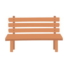 wood bench park furniture isolated icon style