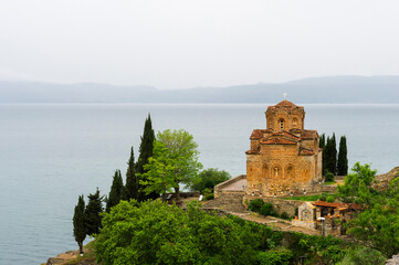 Fototapeta na wymiar St John Theologian-Kaneo Church, Ohrid lake, Macedonia