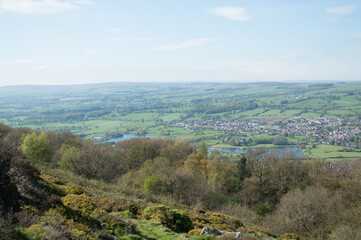 Fototapeta na wymiar Views from the top of the Otley Chevin, Yorkshire.
