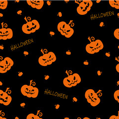 Halloween pumpkin seamless pattern