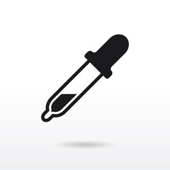 Dropper icon vector . Pipette sign