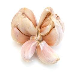 Garlic isolated on white