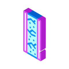 waterproof wall layers isometric icon vector illustration