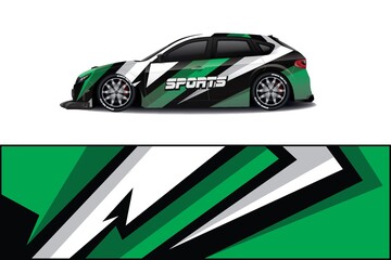 Sports car wrapping decal design	