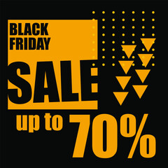 Black friday sale banner and background illustration vector