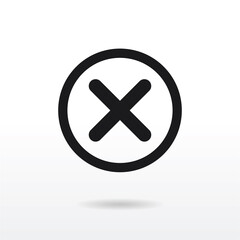 Obraz premium Close icon vector . Delete sign