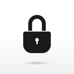 Lock icon vector . Protection sign . Security